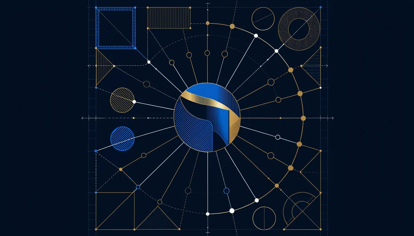 A blueprint dial with a gold segment